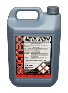 Arctic storm caustic snow foam for a powerful, effective clean.