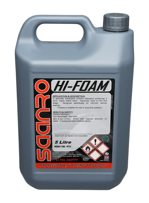 Hi-Foam car shampoo is ideal for both hand and roller washing
